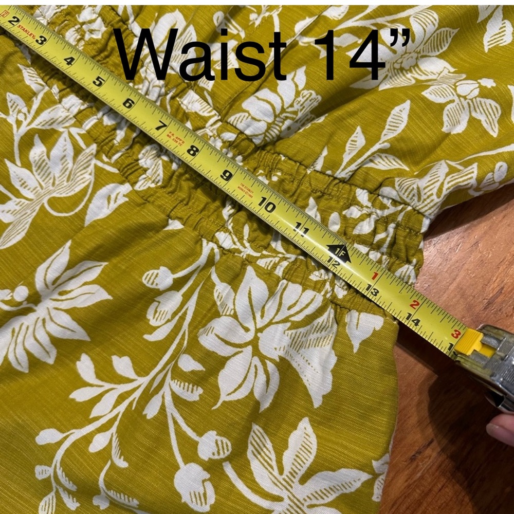 Anthropologie sleeveless Jumpsuit The Somerset Wide Leg Chartreuse Boho XS Tall - Picture 6 of 12